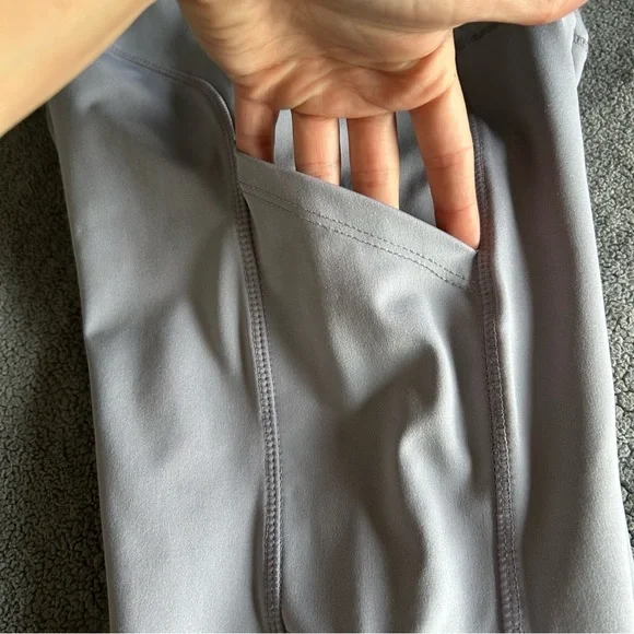 Bundle of Gray and Black Activewear, Gym, Running Leggings Set with Pockets - Picture 7 of 13